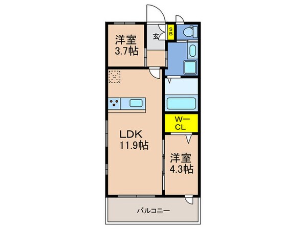 ＶｉｌｌａＢｏｎＭｉｒａｋｕの物件間取画像